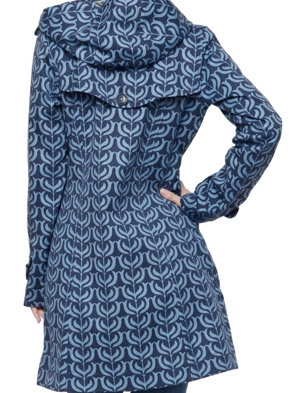 Hatley Women’s Printed Trench Raincoat with Removable Hood